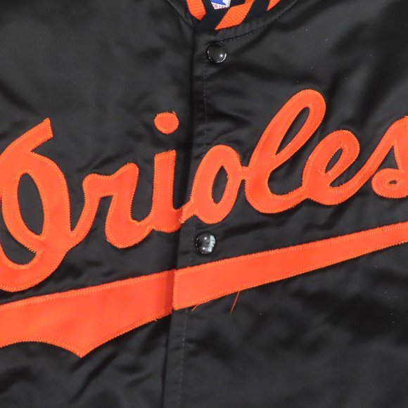 Vintage 80's 90's Authentic Starter Baltimore Orioles Lined Satin Bomber Jacket - Picture 3 of 7